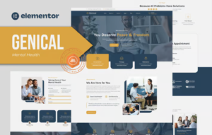 Genical – Mental Health & Therapy Elementor Template Kit