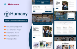 Humany – Charity Elementor Pro Template Kit