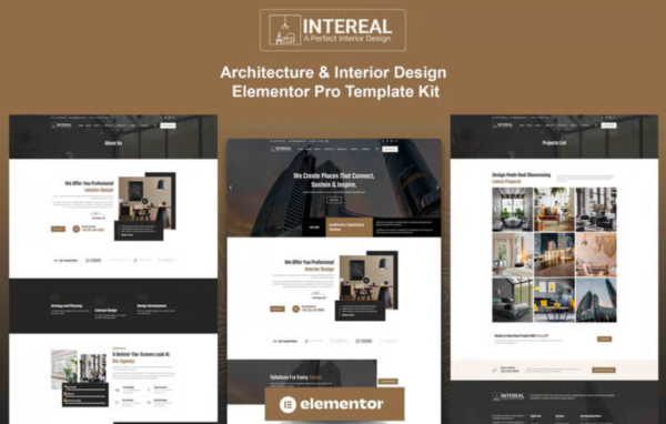 Intereal – Architecture & Interior Design Elementor Pro Template Kit