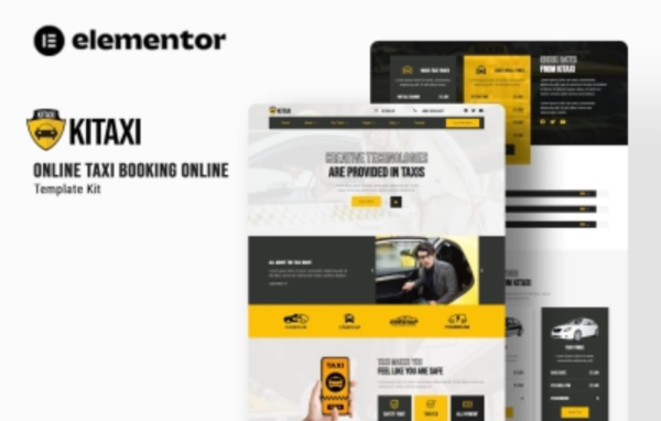 Kitaxi – Online Taxi Booking Elementor Template Kit