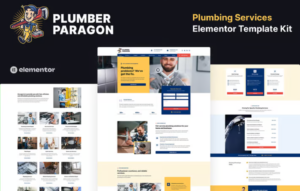 Plumber Paragon – Plumbing Services Elementor Pro Template Kit