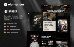 Rabber – Barbershop & Hairdresser Elementor Template Kit