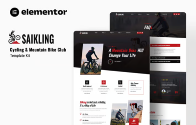 Saikling – Cycling Mountain Bike Club Elementor Template Kit