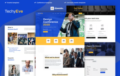 TechyEve – Event & Conference Elementor Pro Template Kit
