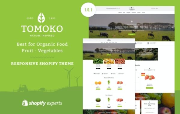 Tomoko – Organic Food/Fruit Shopify Theme