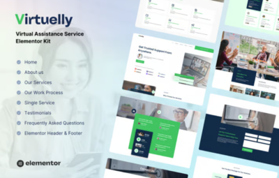 Virtuelly – Virtual Assistant Service Elementor Template Kit