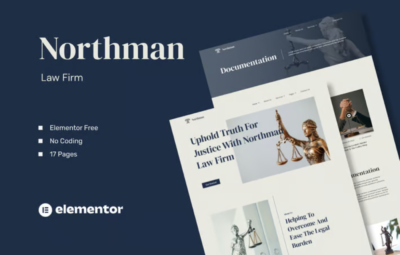 northman – law firm elementor template kit