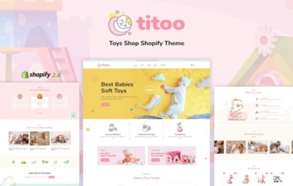 Titoo Shopify Kids Store, Children Toys Shop