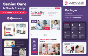 Caring Crest – Senior Care Services Elementor Template Kit