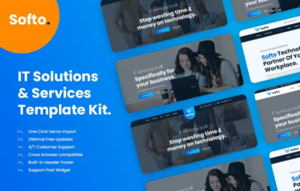 Softo IT Solutions & Business Elementor Template Kit