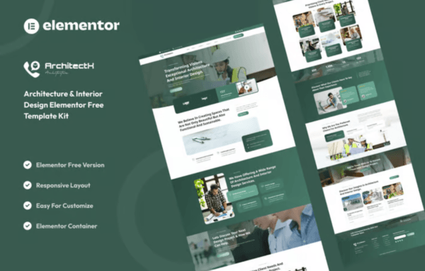 Architectx – Architecture & Interior Design Services Elementor Template Kit - Image 1