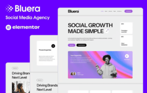 Bluera – Social Media Agency Elementor Template Kit