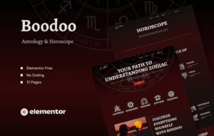 Boodoo – Astrology & Horoscope Elementor Template Kit