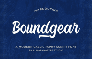 Boundgear – Calligraphy Brush Font