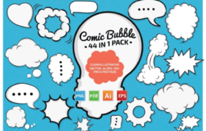 Comic Speech Bubbles Set
