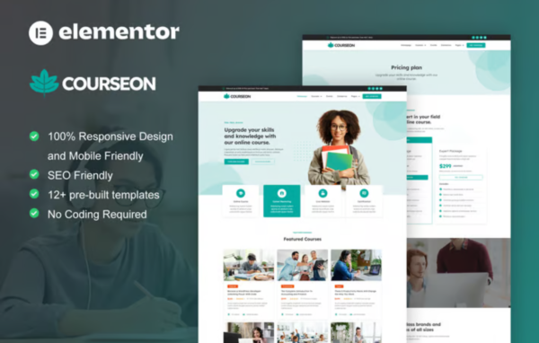 CourseOn – Online Course & Education Elementor Template Kit - Image 1
