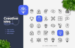 Creative Idea Outline Icons