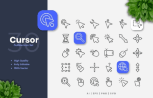 Cursor Outline Icons