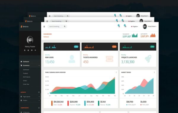 DAdmin – Responsive Bootstrap Admin Template - Image 1
