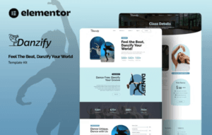 Danzify – Dance Course Elementor Template Kit