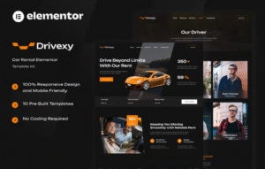 Drivexy Car Rental Elementor Template Kit