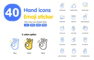 Hand Icons Emoji Sticker
