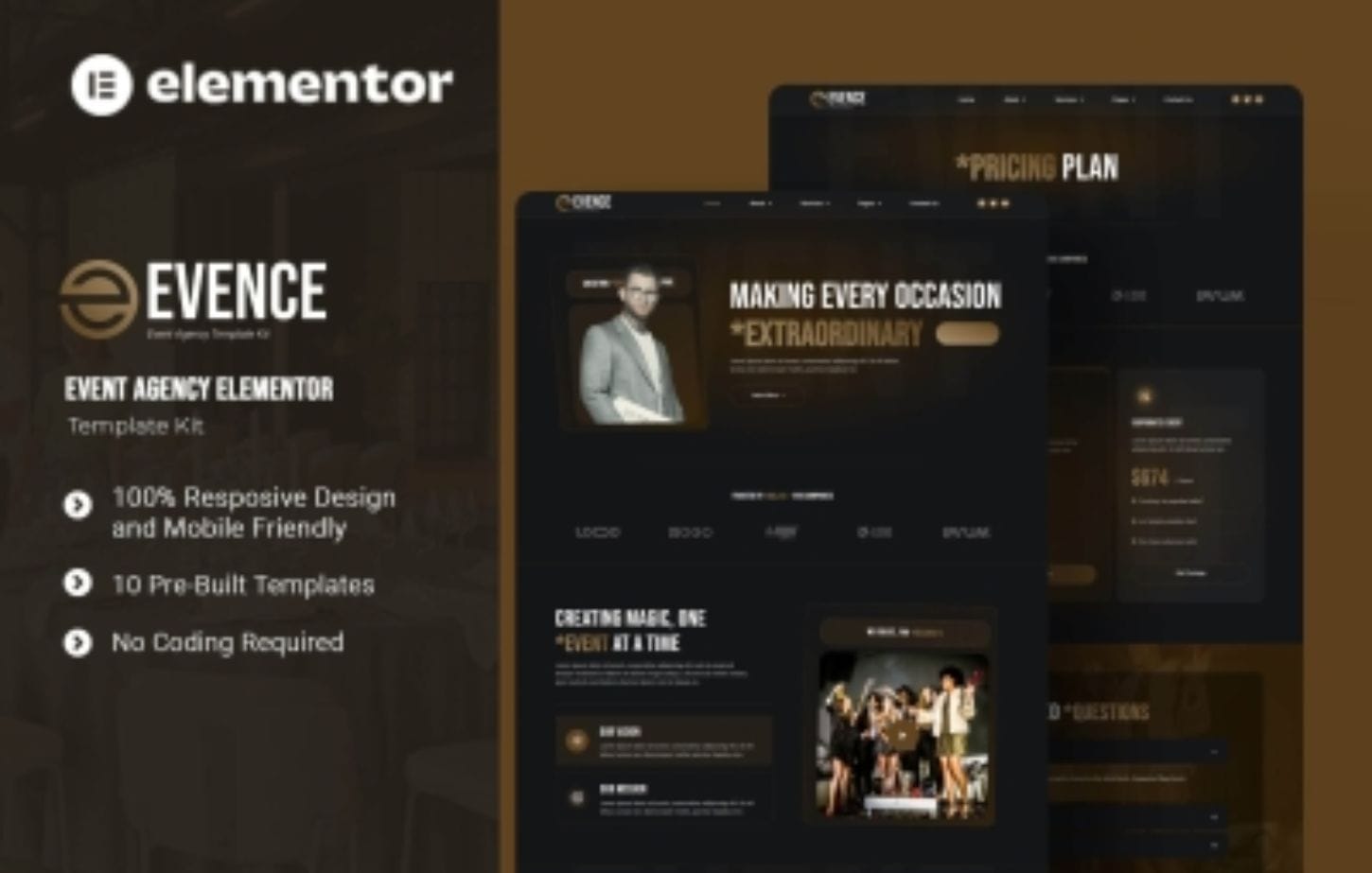 Evence – Event Agency Elementor Template Kit Evence – Event Agency Elementor Template Kit
