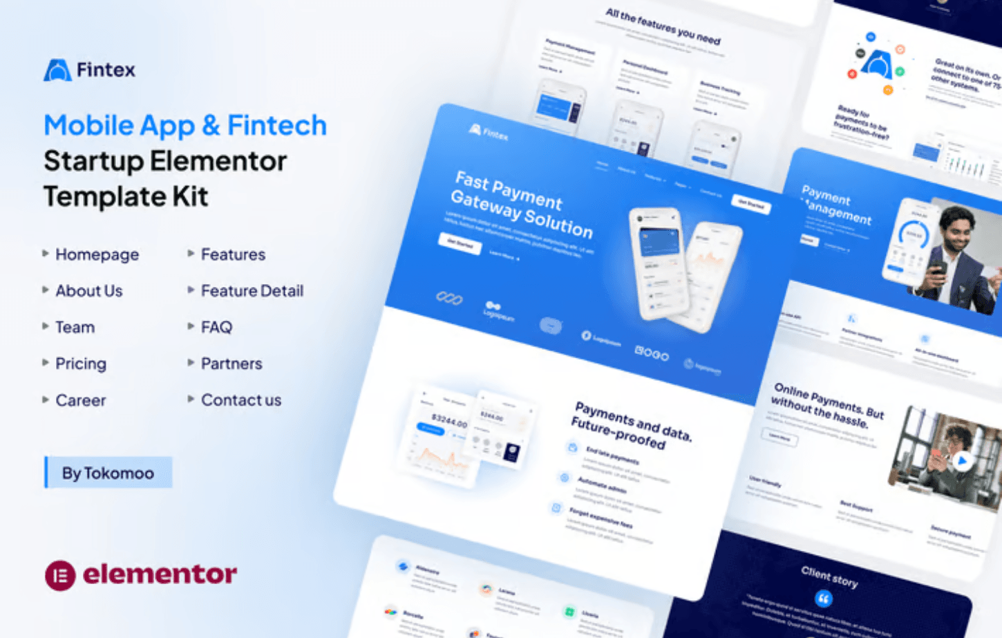 Fintex – Mobile App & Fintech Startup Elementor Template Kit Fintex – Mobile App & Fintech Startup Elementor Template Kit