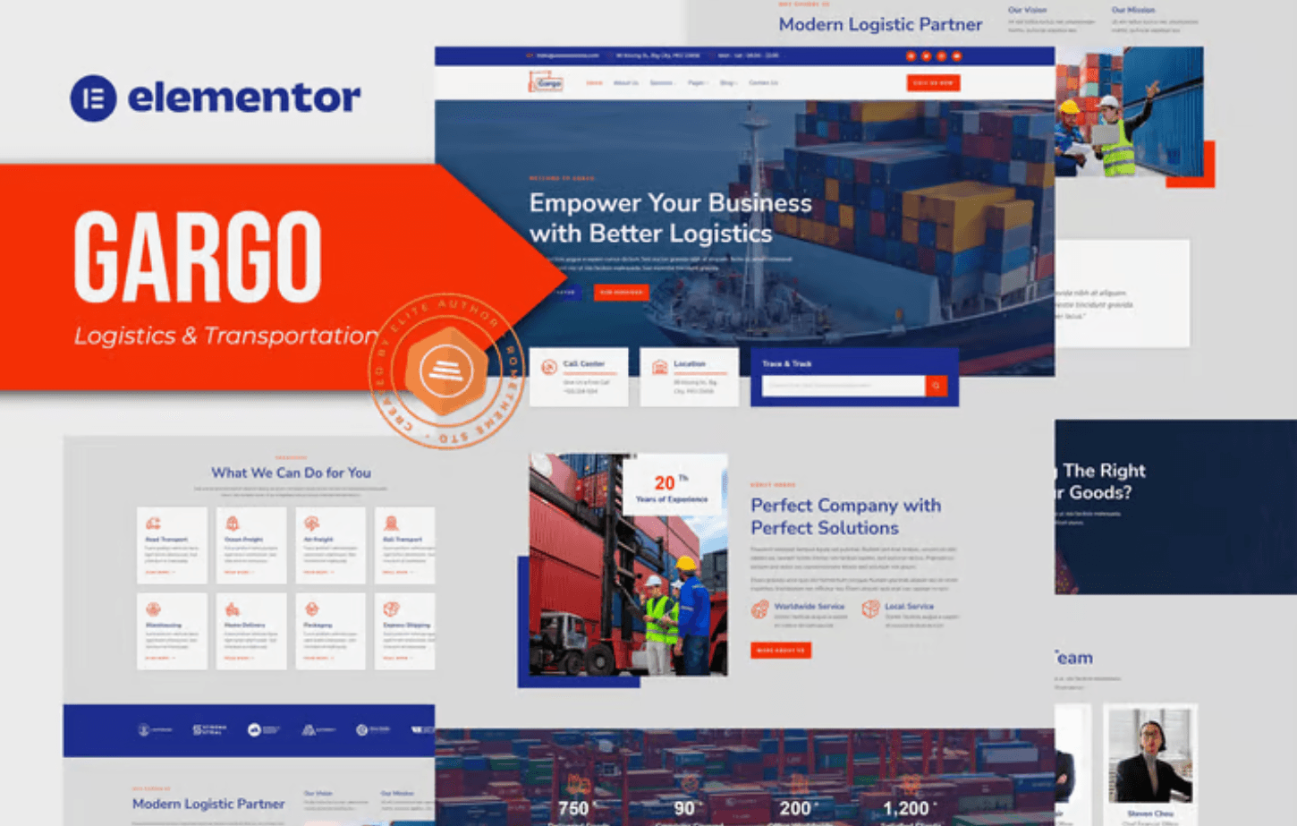 Gargo – Logistics & Transportation Elementor Template Kit Gargo – Logistics & Transportation Elementor Template Kit