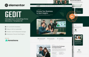 Gedit – Management Consulting Firms Elementor Template Kit