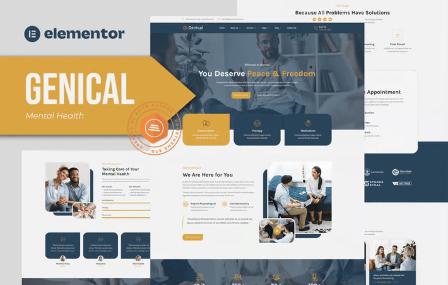 Genical – Mental Health & Therapy Elementor Template Kit Genical – Mental Health & Therapy Elementor Template Kit