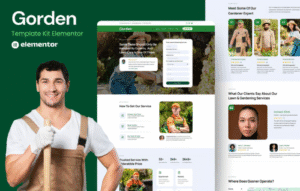 Gorden Lawn & Gardening Service Elementor Template Kit