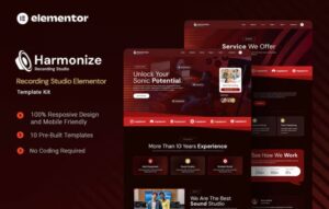 Harmonize – Recording Studio Elementor Template Kit