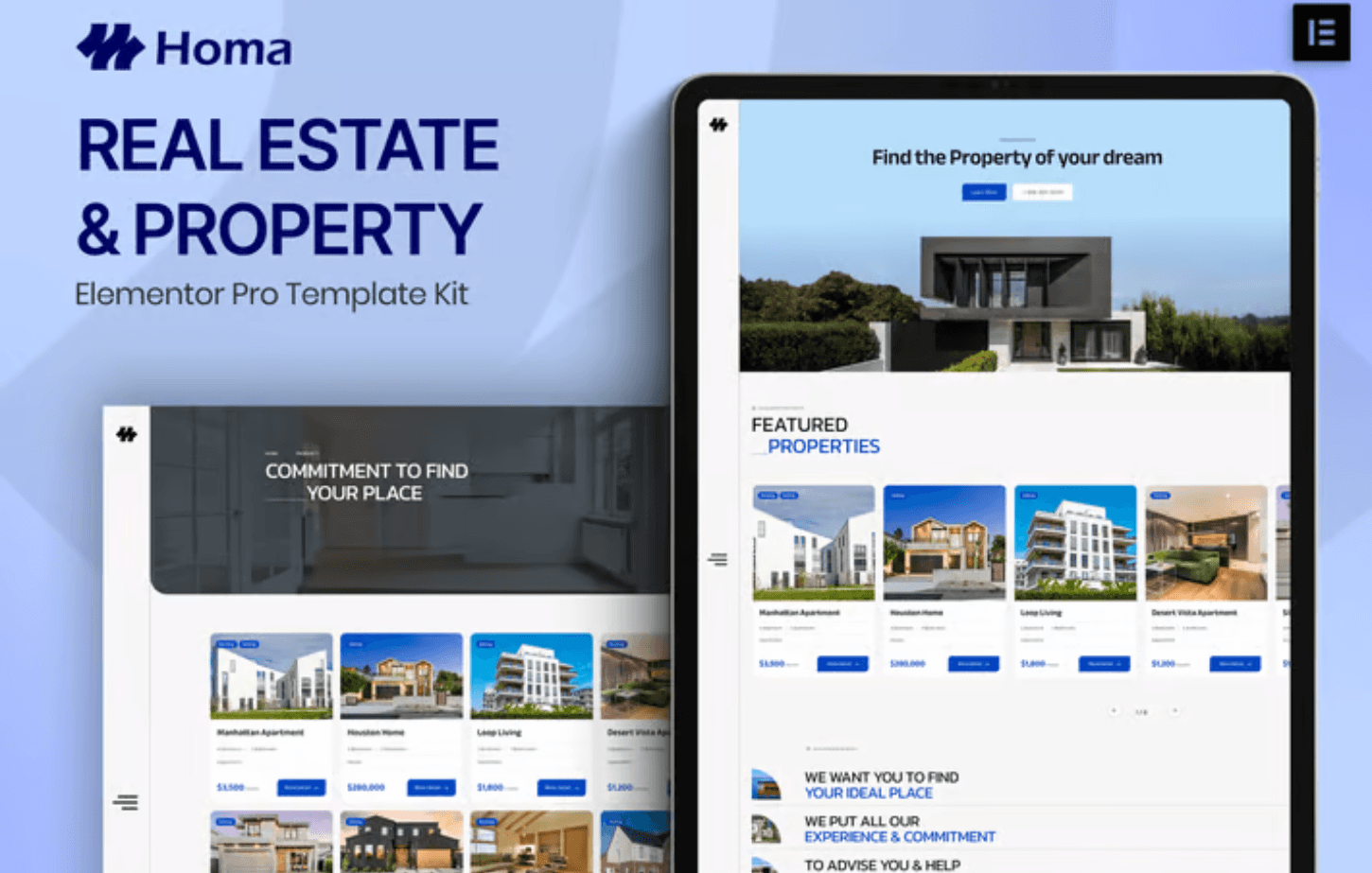 Homa Real Estate & Property Elementor Pro Template Kit Homa Real Estate & Property Elementor Pro Template Kit