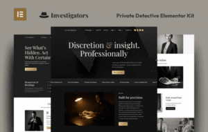 Investigators Private Detective Elementor Pro Template Kit