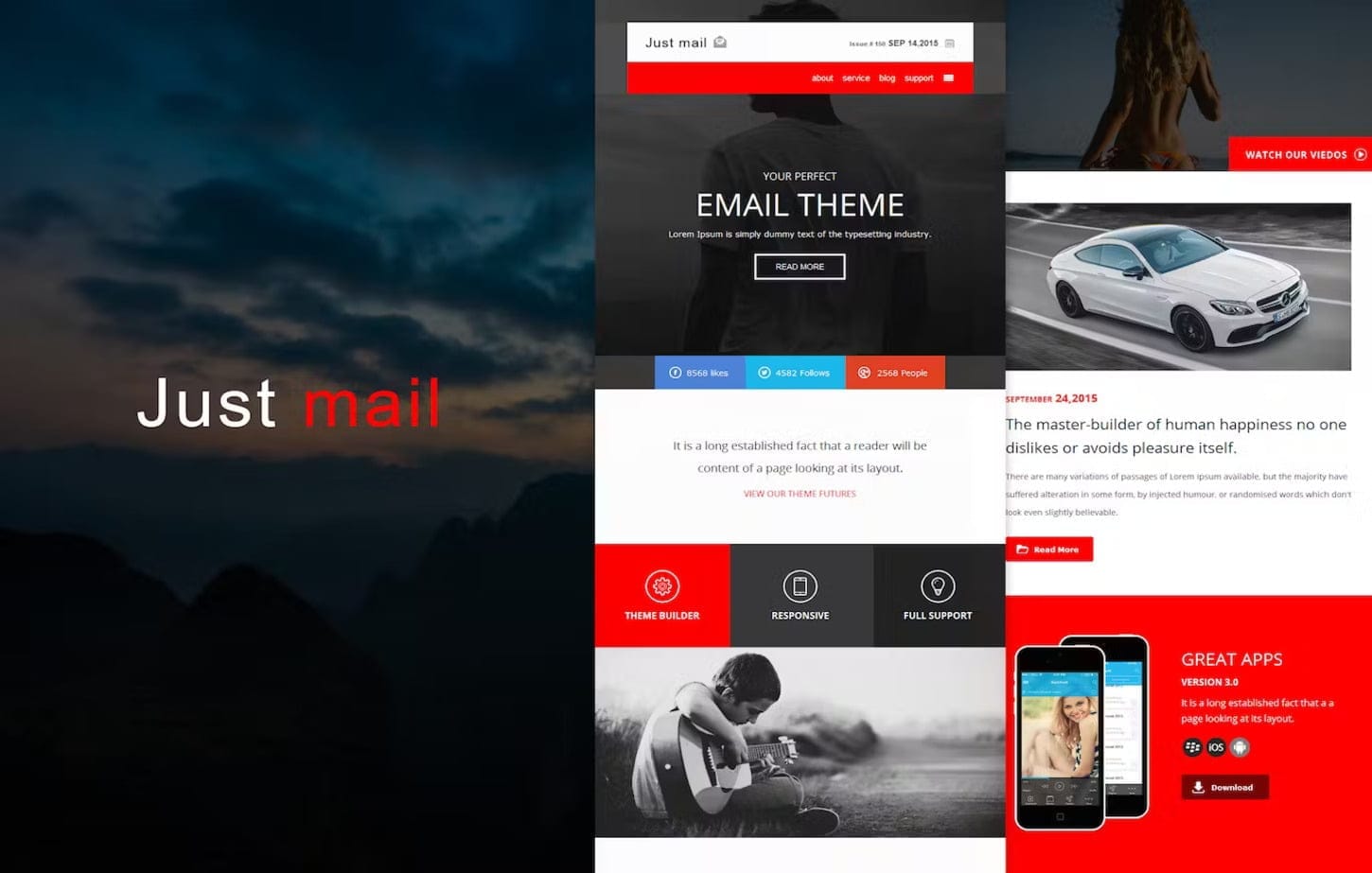 Just-Mail-E-Mail-Template.jpg Just Mail – Responsive E-Mail Template - Image 1