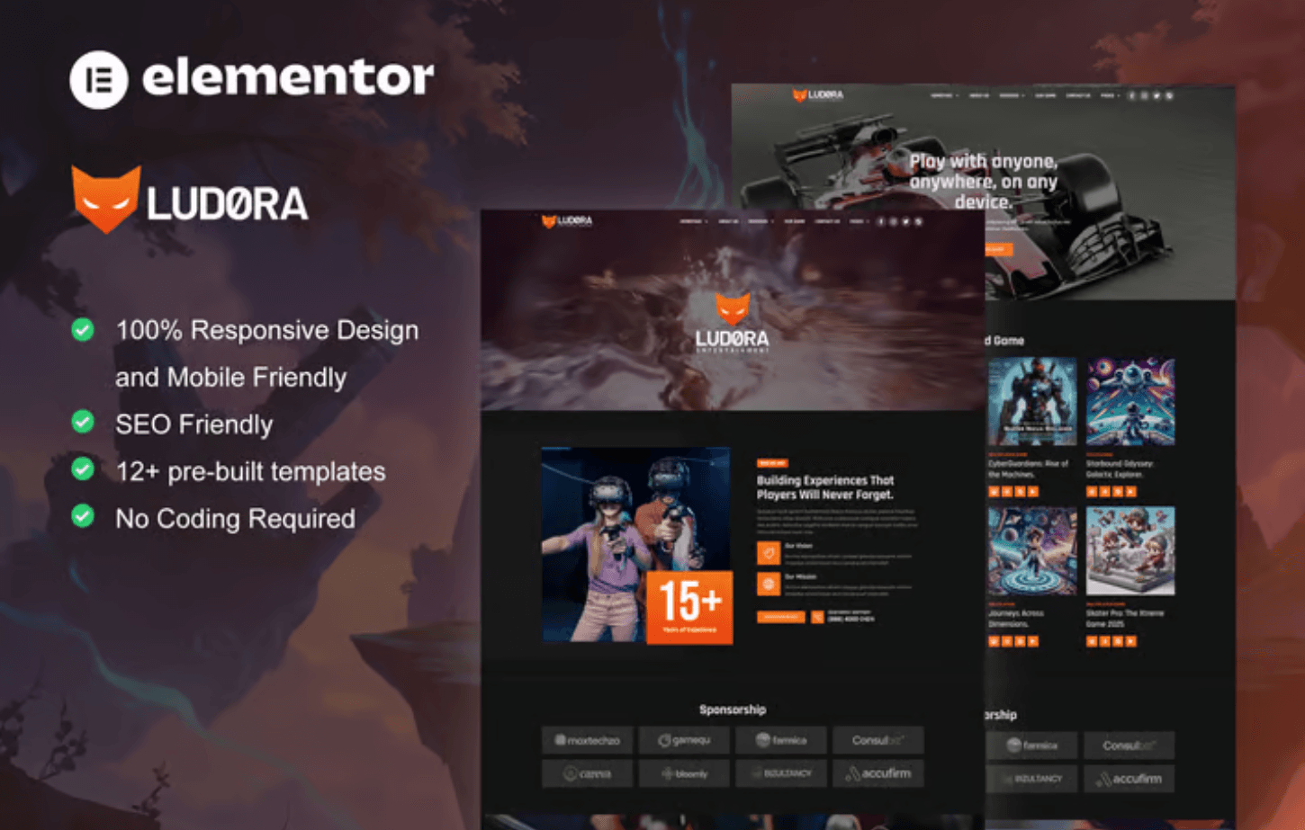 Ludora Game Developer & Studio Elementor Pro Template Kit Ludora Game Developer & Studio Elementor Pro Template Kit