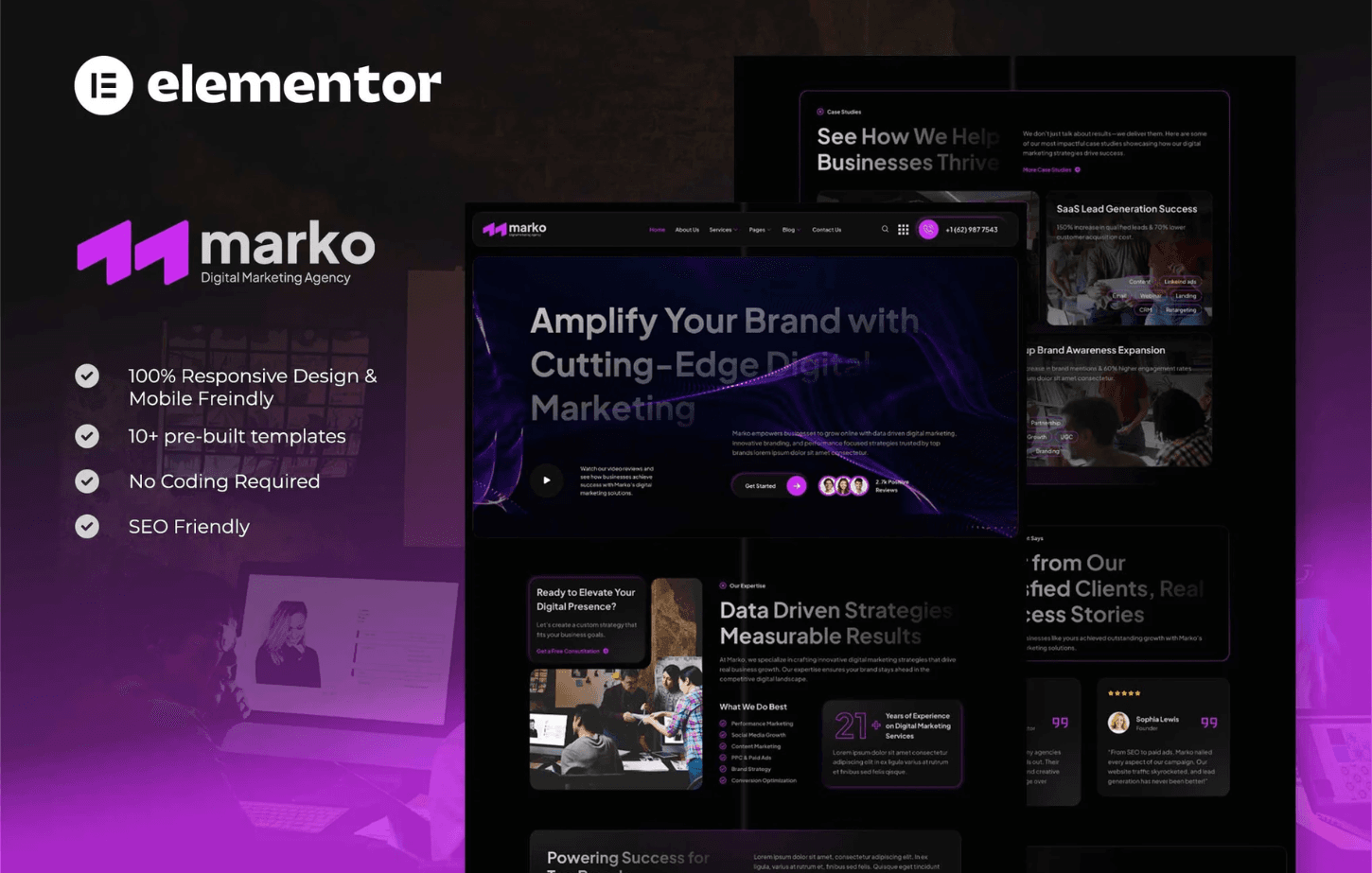 Marko Digital Marketing Agency Elementor Template Kit Marko Digital Marketing Agency Elementor Template Kit