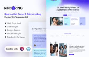 Ringring – Call Center & Telemarketing Elementor Pro Template Kit