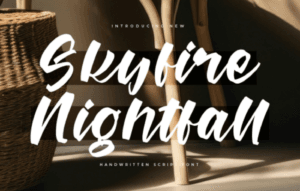 Skyfire Nightfall Handwritten Script Font