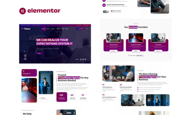 Tekno – IT Service & Software Developer Elementor Template Kit - Image 1