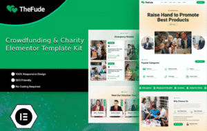 TheFude Crowdfunding & Charity Elementor Template Kit