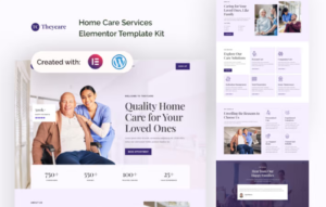 Theycare – Home Care Services Elementor Template Kit