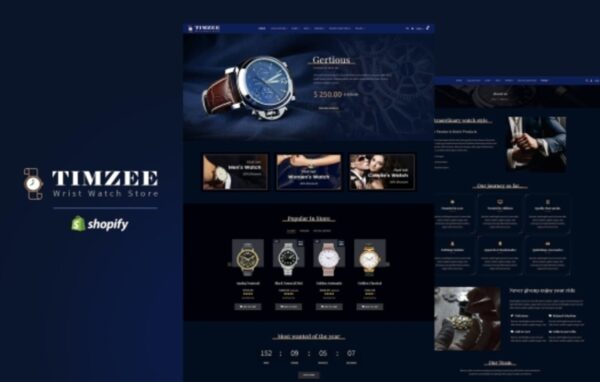 Timzee | Shopify Watch Store & Digital Clock Theme - Image 1