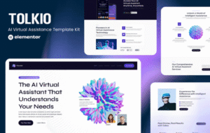 Tolkio AI Virtual Assistance App Elementor Template Kit