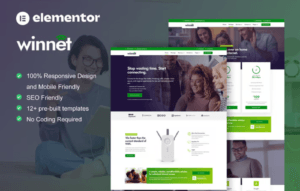 WinNet – Broadband & Internet Service Provider Elementor Template Kit