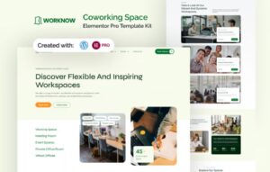 Worknow – Coworking Space Elementor Pro Template Kit