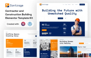Contrage Contractor and Construction Building Elementor Template Kit