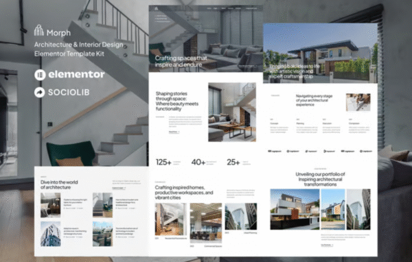 Morph Architecture & Interior Design Elementor Template Kit