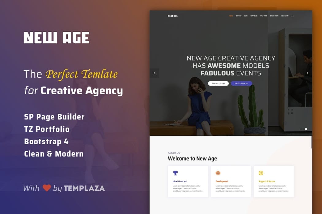 New Age – Creative Agency Joomla 4 Template New Age – Creative Agency Joomla 4 Template